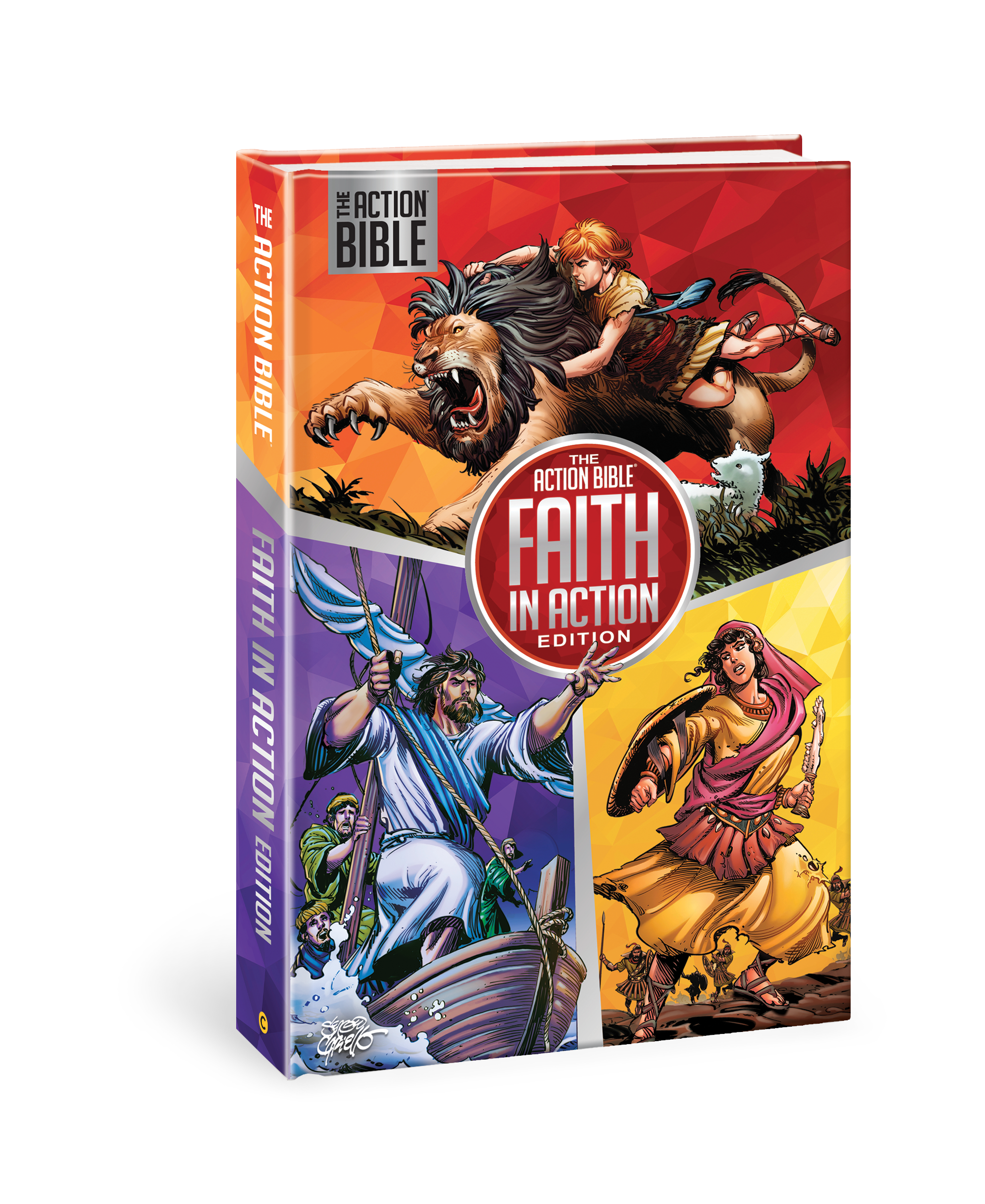 The Action Bible Faith in Action Edition Illustrated by Sergio Cariello and produced by David C Cook