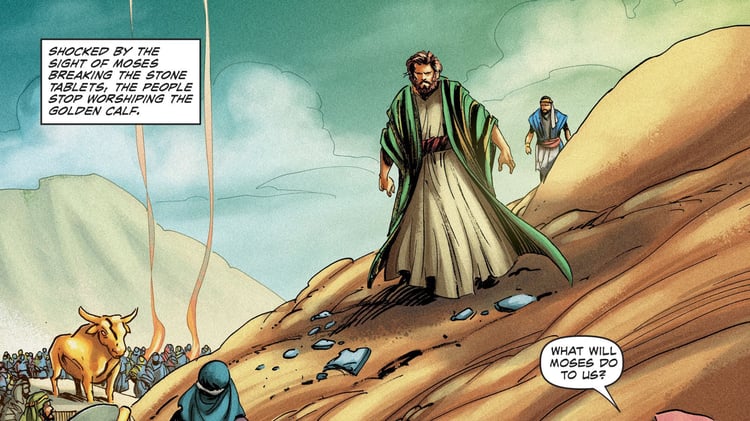 Moses Scene from The Action Bible, created by Artist Sergio Cariello.