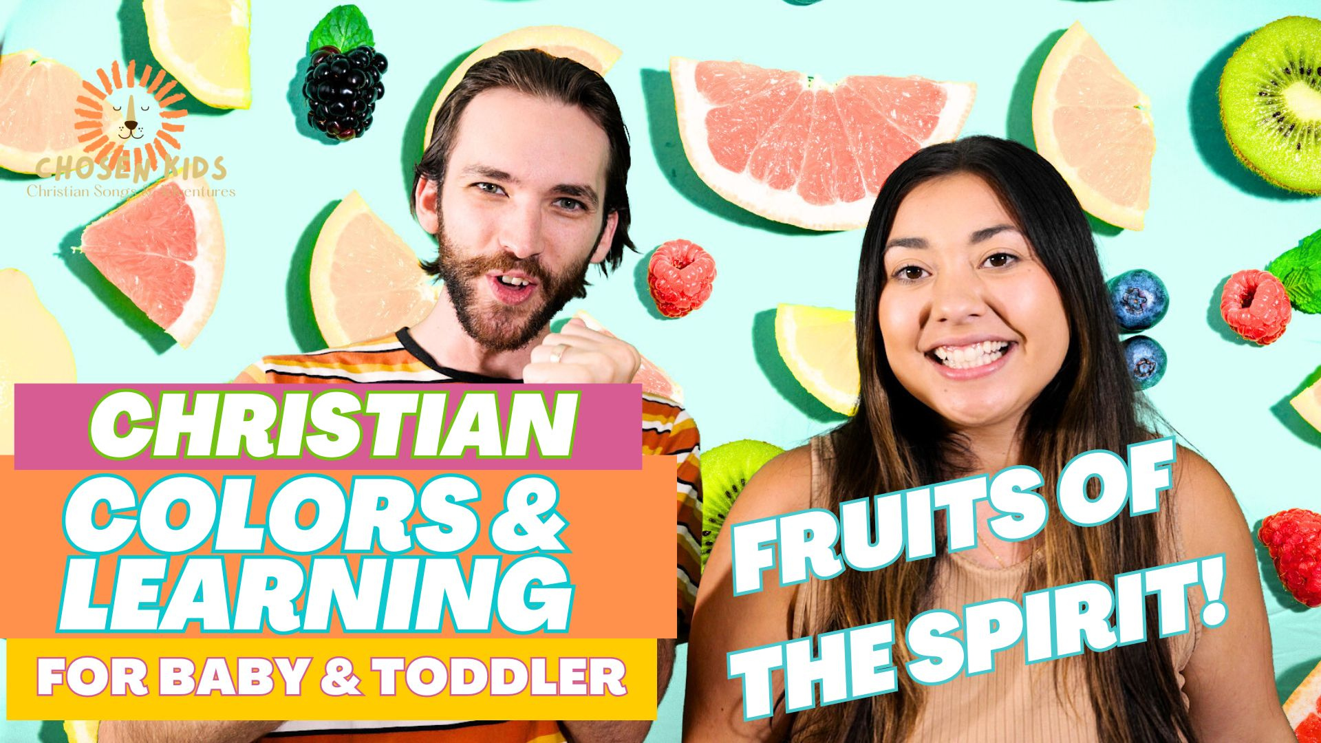 Chosen Kids hosts Sydney and Tony present the Fruits of the Spirit episode, a Christian learning show for babies and toddlers on Yippee